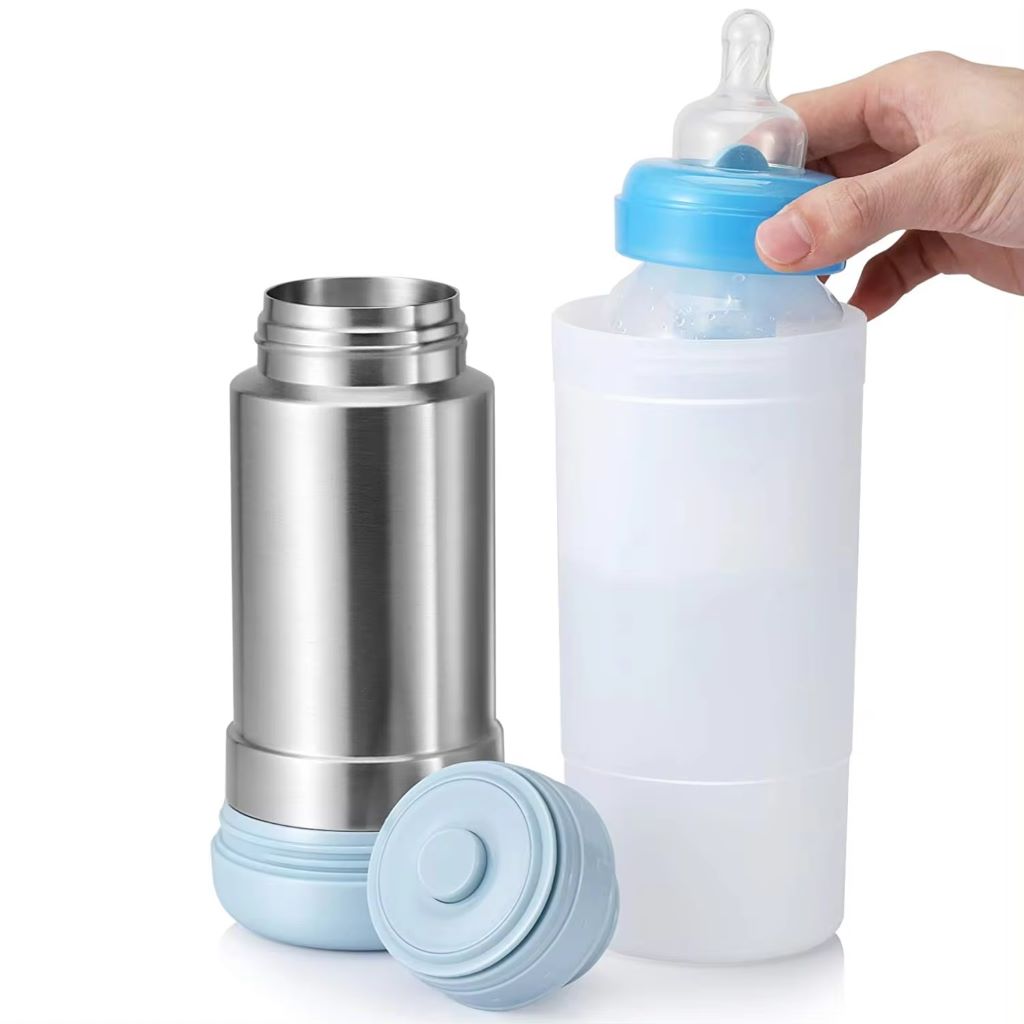 How do you warm baby bottles when traveling