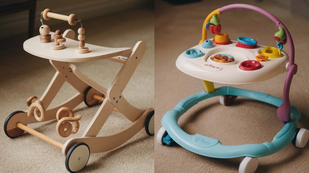 Wooden Wonders vs. Plastic Pathways: Navigating the Baby Walker Maze