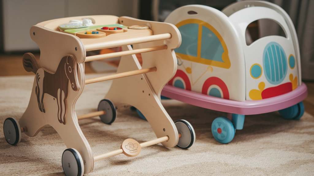 Explore Wooden Wonders vs. Plastic Pathways in our baby walker guide,