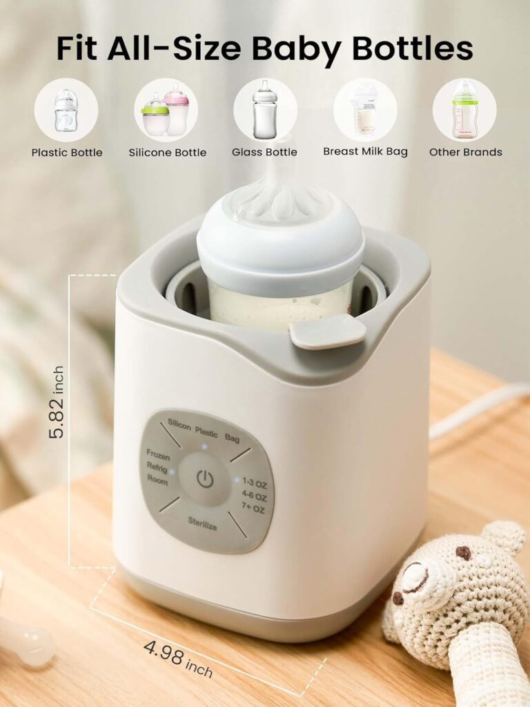 Review of the GROWNSY baby bottle warmer, a device for quickly warming breast milk, formula, and baby food with precise temperature control