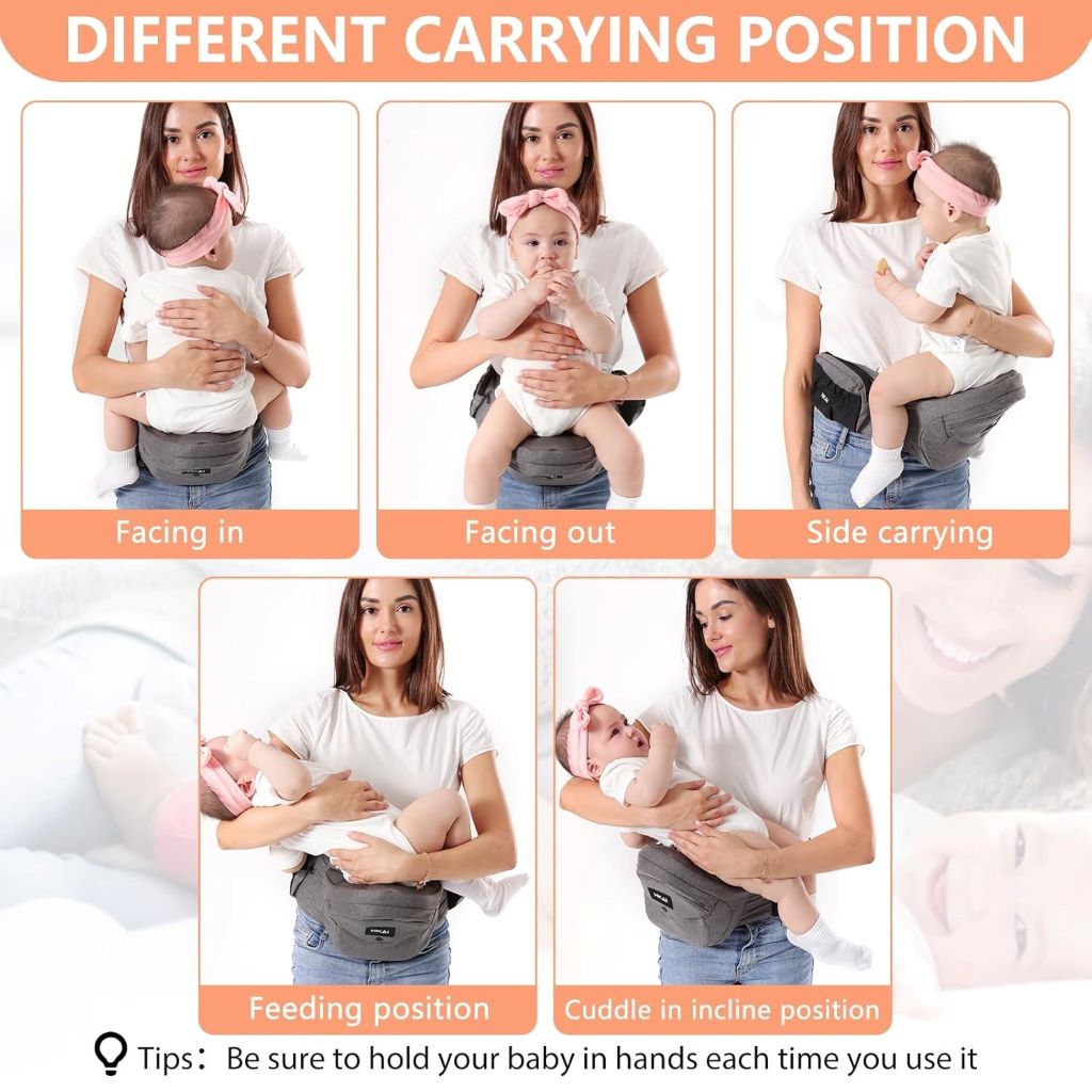 Award-winning HKAI Baby Hip Carrier designed for newborns and toddlers