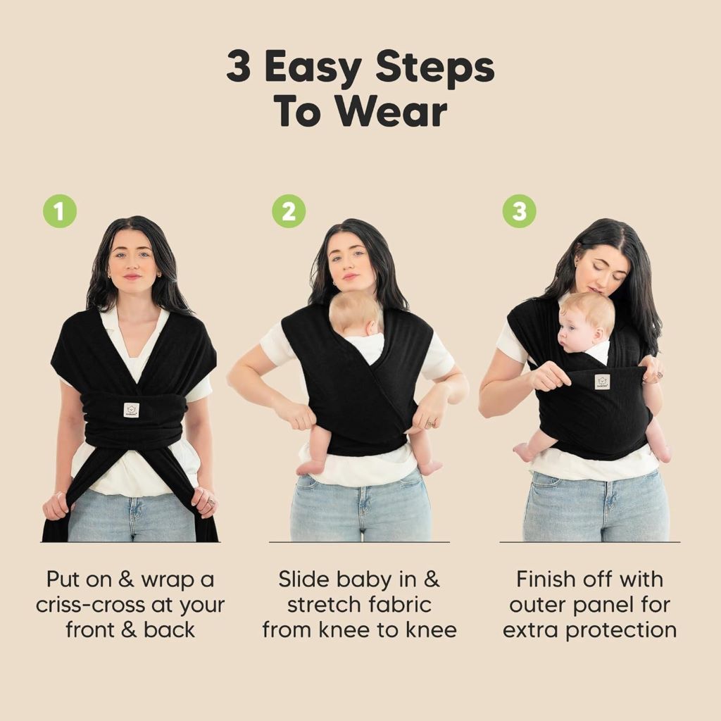 Lightweight and breathable KeaBabies baby wrap sling for newborns to toddlers