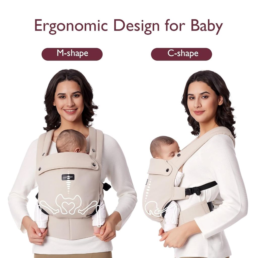 Lightweight and supportive Momcozy baby carrier for hands-free parenting