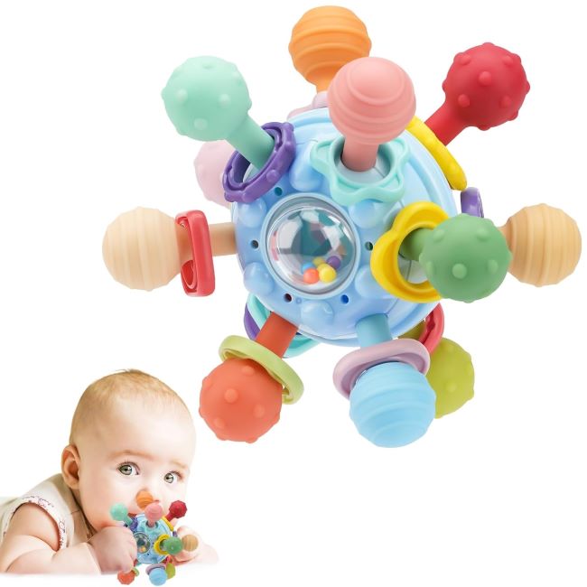 Montessori-inspired baby toys set for learning, teething, and sensory exploration
