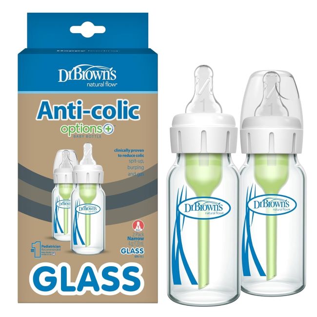 Dr. Brown’s Anti-Colic Narrow Glass Bottles – 4 oz, Slow Flow, BPA-Free (2-Pack) Review