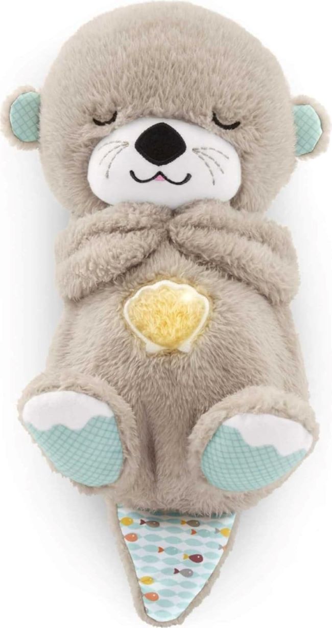 Fisher-Price Soothe 'n Snuggle Otter baby toy providing soothing lights and music for newborns