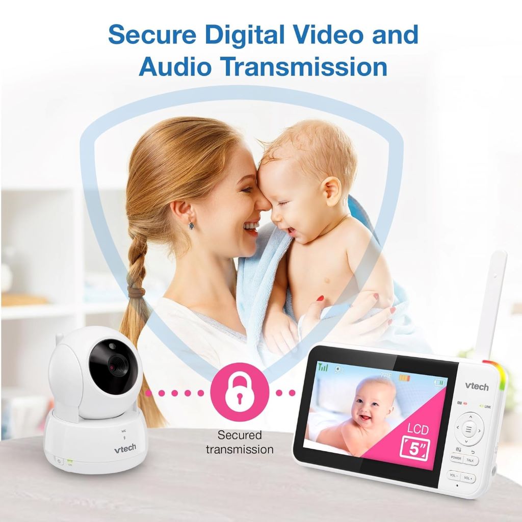 Parent unit of VTech VM924 baby monitor showing clear live video feed