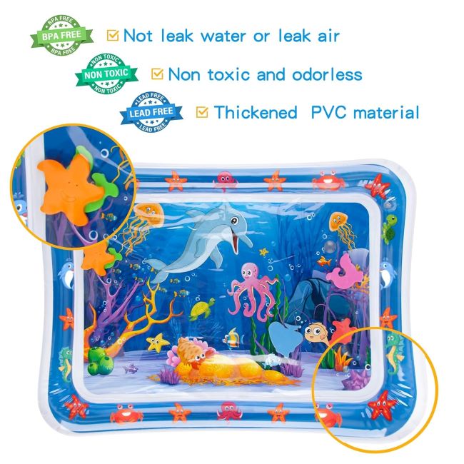 Yeeeasy Tummy Time Water Mat review showing fun, safe, and engaging baby play activity.