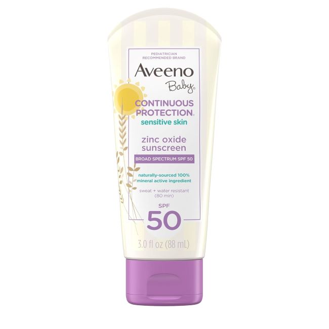 Aveeno Baby SPF 50 Mineral Sunscreen Lotion for Sensitive Skin