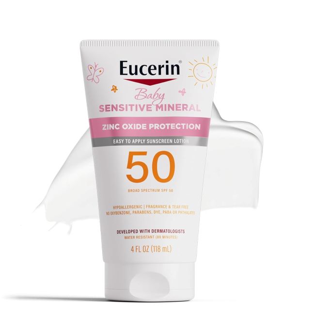 Eucerin Baby Mineral Sunscreen SPF 50 with zinc oxide for sensitive skin