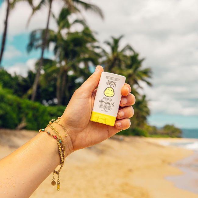 Baby Bum SPF 50 mineral sunscreen stick for sensitive skin, travel size