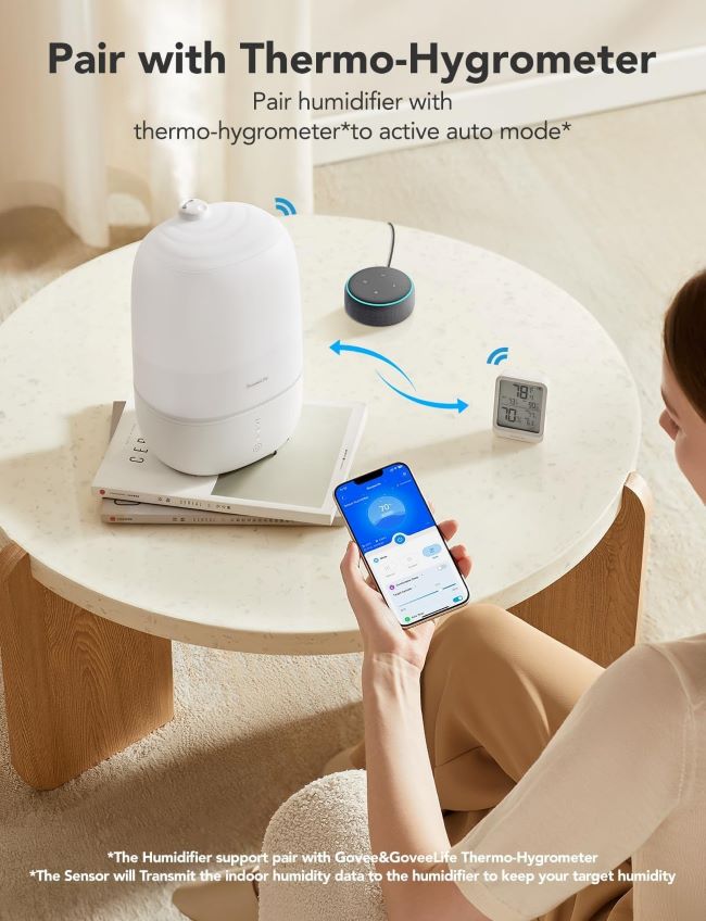 Smart WiFi Humidifier Compatible with Alexa for Home and Baby