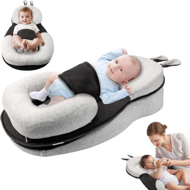 Joehea Baby Lounger with removable machine-washable pad, lightweight and portable