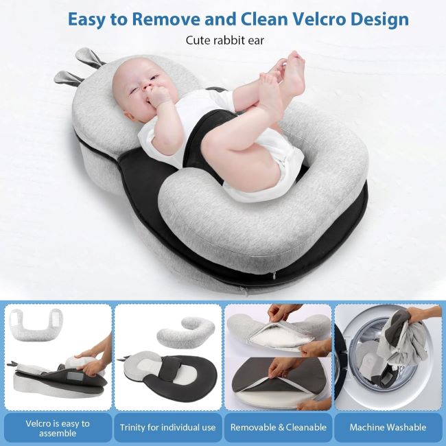 Portable Joehea Baby Lounger ideal for travel and easy cleaning