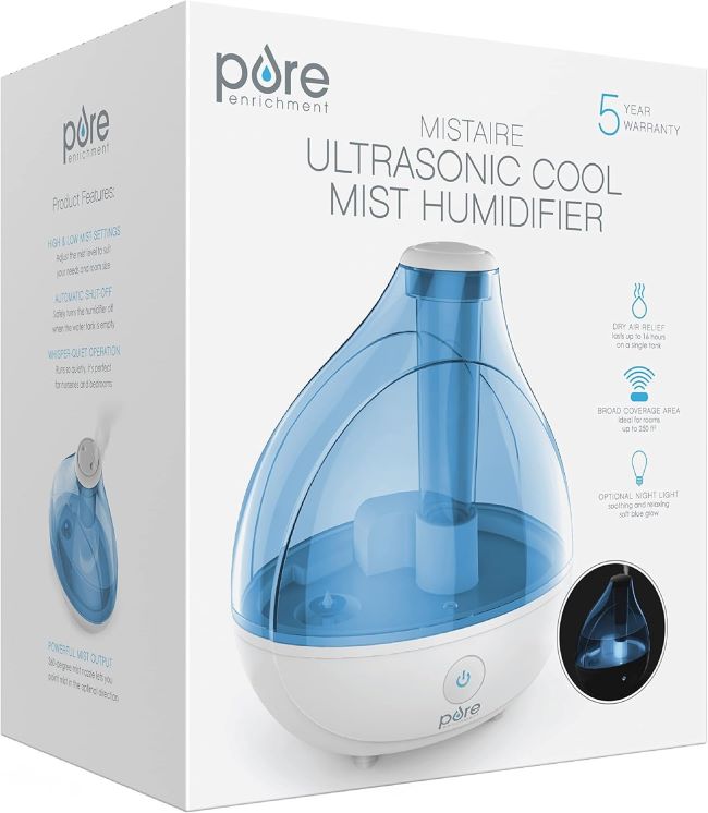 Quiet MistAire Humidifier for nursery, office, and indoor plants