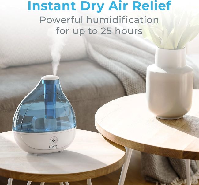 Pure Enrichment MistAire Humidifier producing long-lasting cool mist