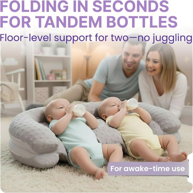 5-in-1 Baby Play Mat for Twins – Activity Gym, Support Cushion, and Developmental Fun