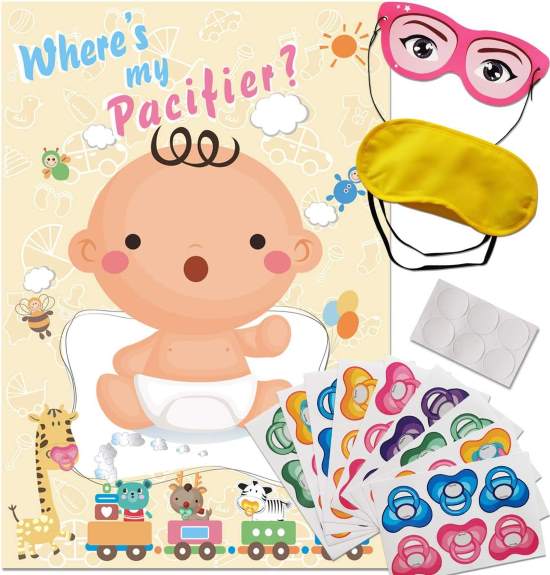 ADJOY Baby Shower Games 5 Activities 250 Cards