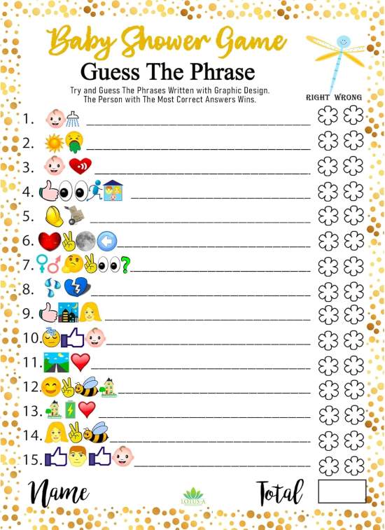 Baby Shower Games 5 Games 250 Cards Emoji Pictionary Set
