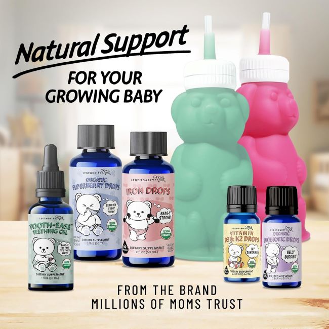 Legendairy Milk Honey Bear Silicone Straw Cup for Babies, 8oz, Dishwasher Safe, Food-Grade, Green, 4+ Months