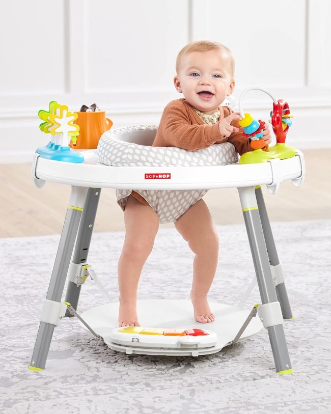 Skip Hop Baby Activity Center with 3-stage grow-with-me design, interactive toys for babies 4 months and up