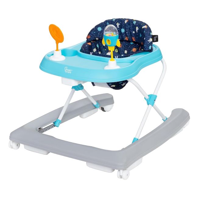 Smart Steps Trend Activity Walker and Entertainer in Space Walk Navy, removable toys, large tray, cup holder, adjustable height