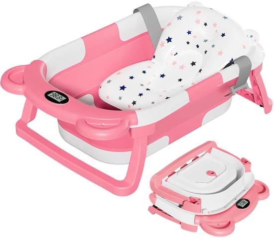 TPN Collapsible Baby Bathtub with Thermometer