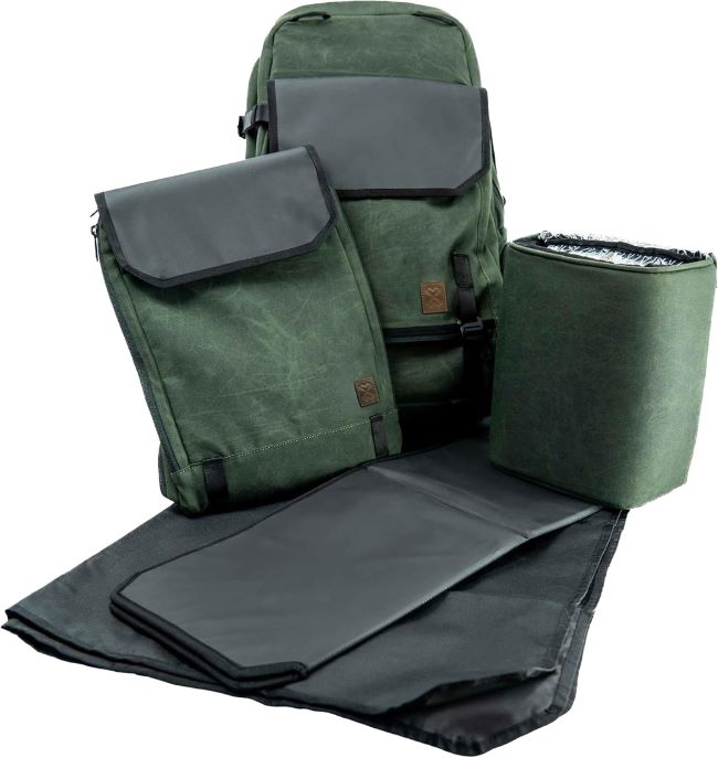Milk X Whiskey tactical diaper backpack with cooler compartment, changing pad, and adventure-ready travel design