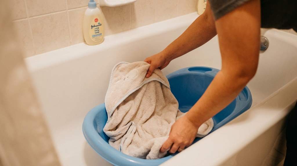 Essential supplies for safe baby bath time