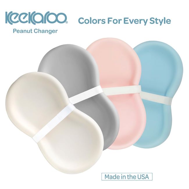 Keekaroo Peanut Changer waterproof baby changing pad with wipe-clean shell and soft foam core