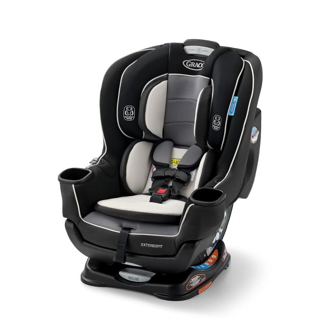 Graco Extend2Fit convertible car seat installed in a vehicle in New Jersey