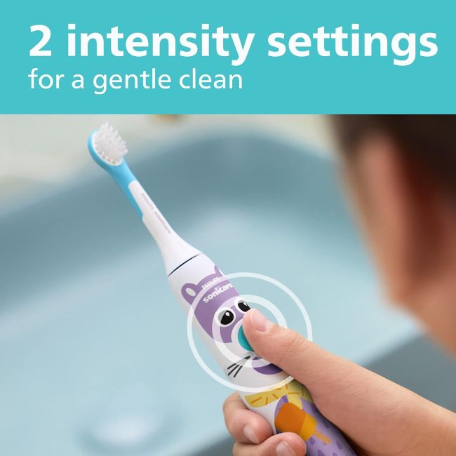 Philips Sonicare Kids toothbrush with timer and reusable stickers for children