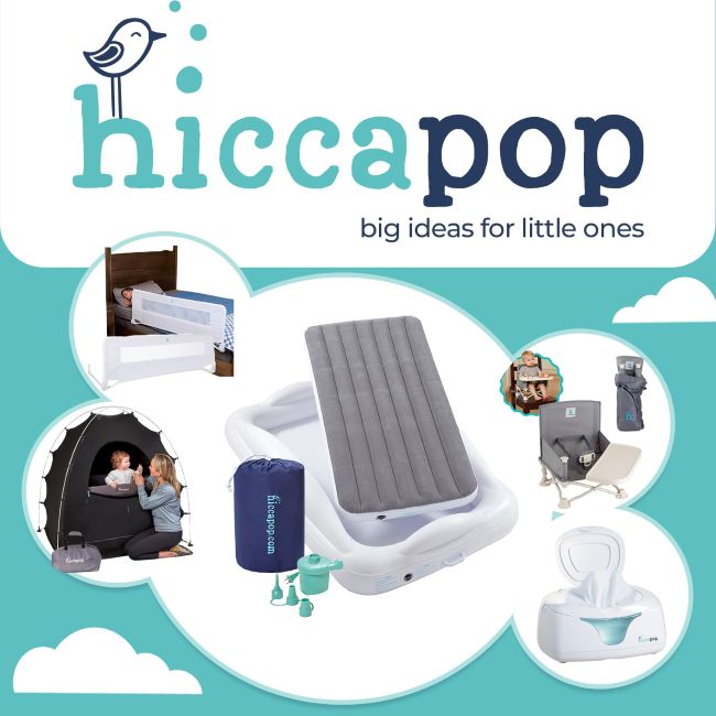 Hiccapop inflatable travel bed for toddlers